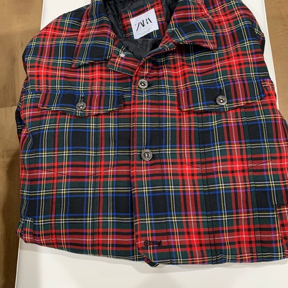 Zara checked plaited jacket - Picture 3 of 4